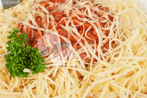 Image of pasta with meat