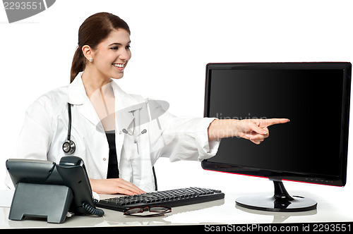 Image of Female physician in her clinic