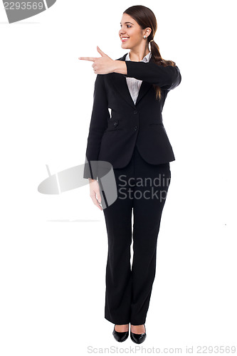 Image of Corporate lady pointing at something