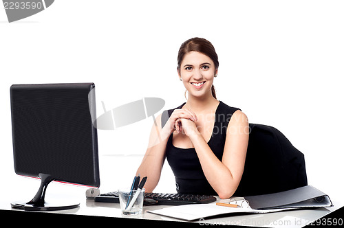 Image of Business executive at her work desk