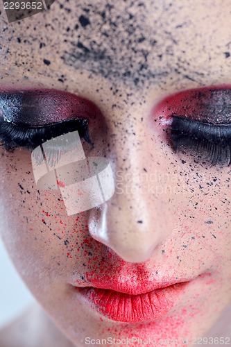 Image of Beautiful Woman with  Luxury Makeup