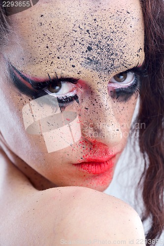 Image of Beautiful Woman with  Luxury Makeup