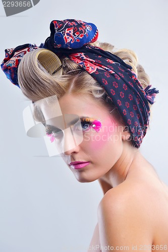 Image of Beautiful Woman with  Luxury Makeup