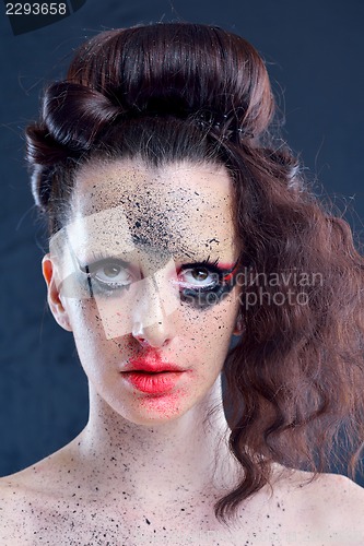 Image of Beautiful Woman with  Luxury Makeup