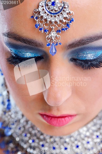 Image of Beautiful Woman with  Luxury Makeup