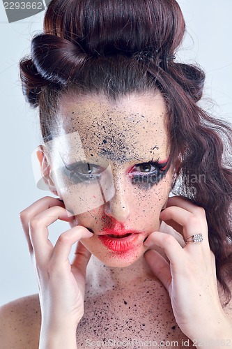 Image of Beautiful Woman with  Luxury Makeup