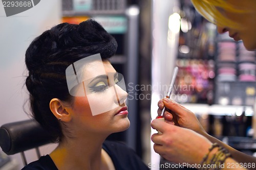 Image of Beautiful Woman with  Luxury Makeup
