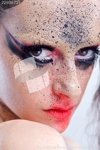 Image of Beautiful Woman with  Luxury Makeup
