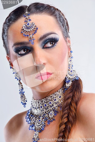 Image of Beautiful Woman with  Luxury Makeup