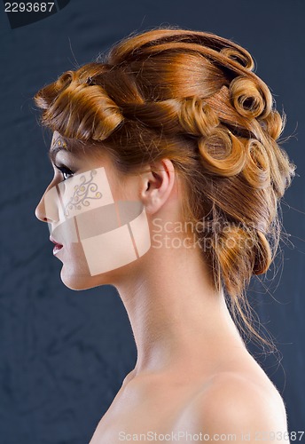 Image of Beautiful Woman with  Luxury Makeup