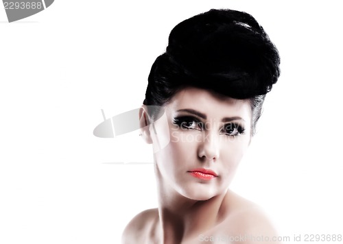 Image of Beautiful Woman with  Luxury Makeup