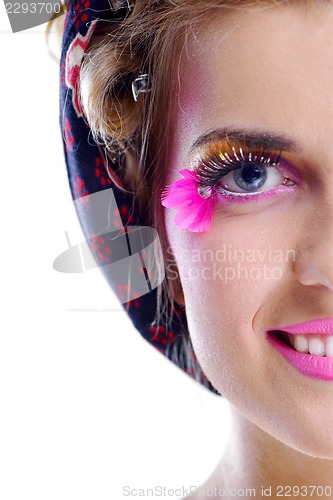 Image of Beautiful Woman with  Luxury Makeup