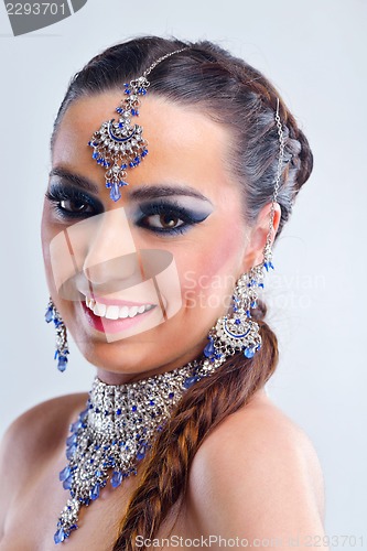 Image of Beautiful Woman with  Luxury Makeup