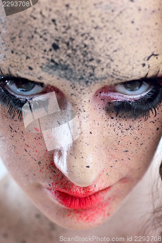 Image of Beautiful Woman with  Luxury Makeup