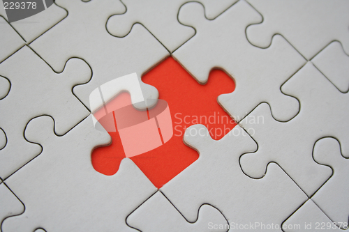 Image of Orange jigsaw piece