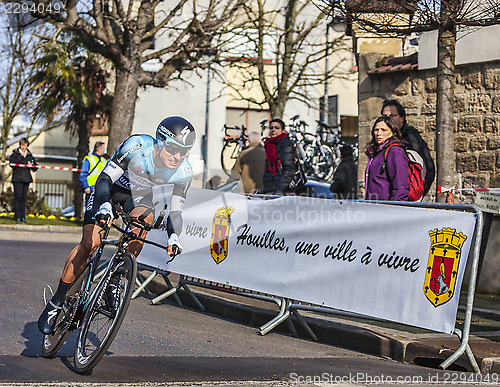 Image of The Cyclist Gianni Meersman- Paris Nice 2013 Prologue in Houille