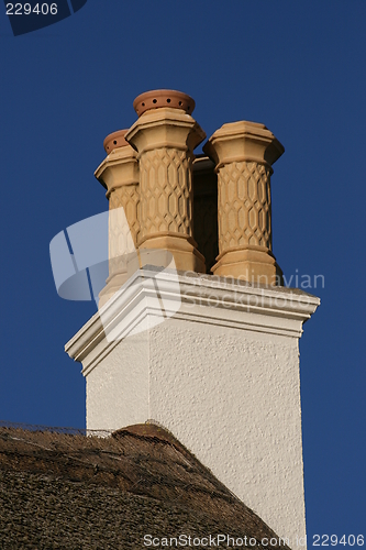 Image of Thatched Roof and Chimney