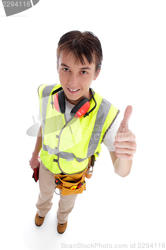 Image of Apprentice builder thumbs up