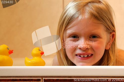 Image of Portrait with bath duck