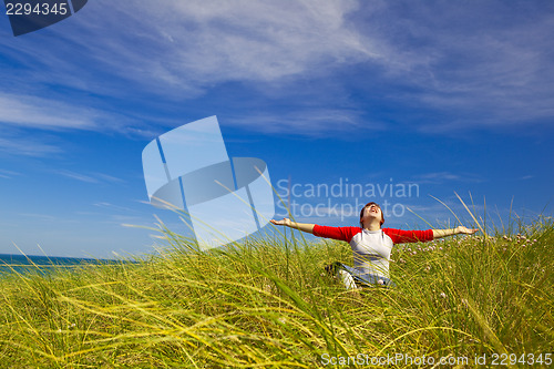 Image of Woman with flowers