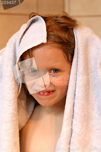 Image of Little girl with towel