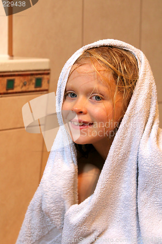 Image of Little girl with towel