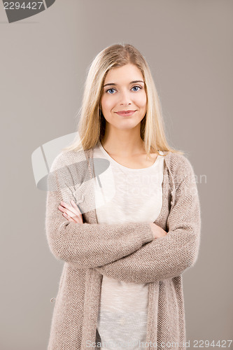 Image of Beautiful woman smiling