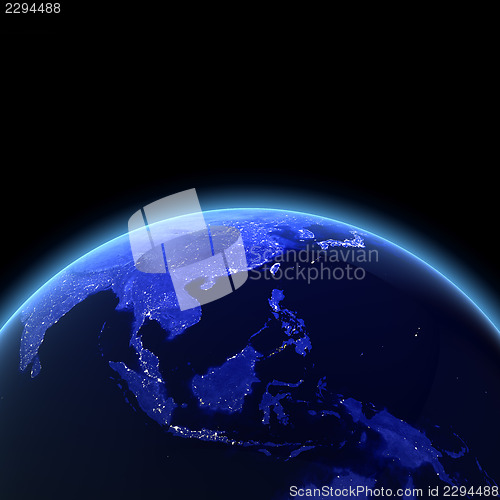 Image of Southeast Asia 3d render