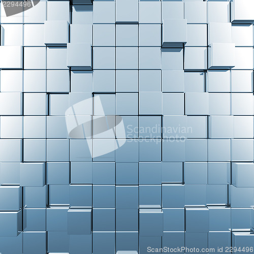 Image of Blue abstract cubes