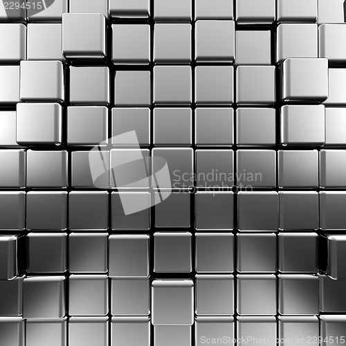 Image of Silver abstract cubes