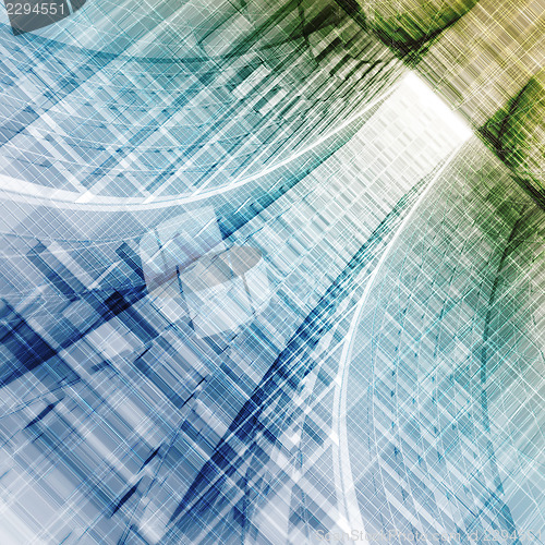 Image of Futuristic colored tunnel