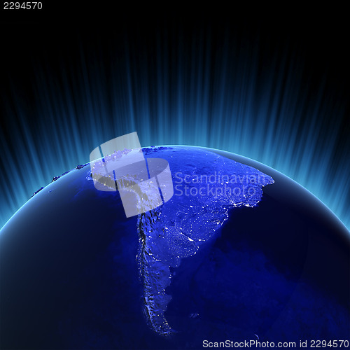 Image of South America volume 3d render