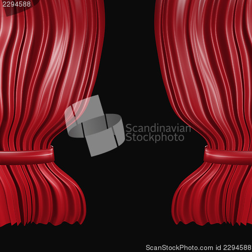 Image of Curtain on black