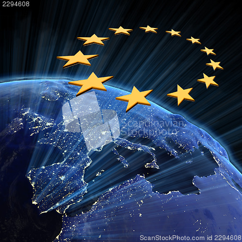 Image of European Union city lights