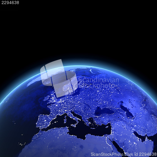 Image of Europe 3d render