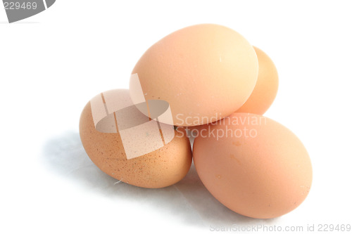 Image of four hens eggs