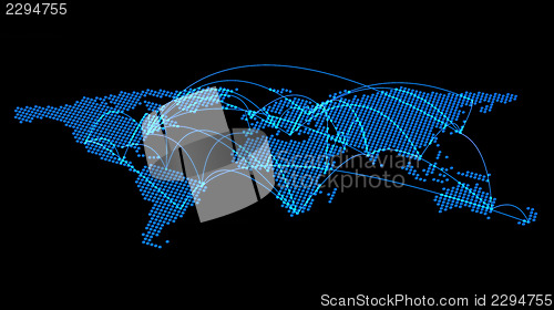 Image of World cities connections