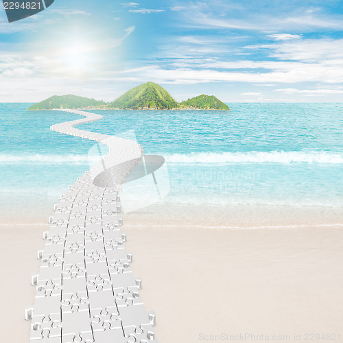 Image of Puzzle road to island