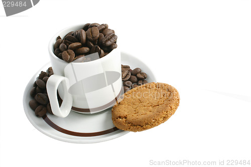 Image of coffee  and biscuit