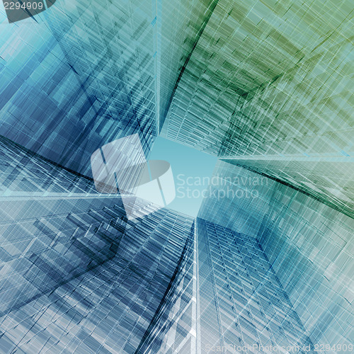 Image of Colored abstract tunnel