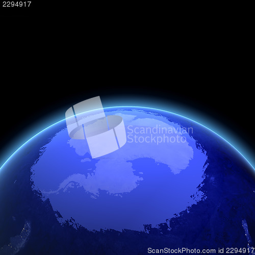 Image of Antarctica 3d render