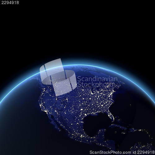 Image of America night view