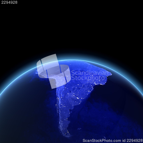 Image of South America 3d render