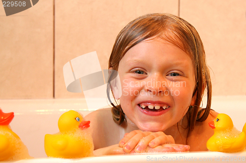 Image of Portrait with bath duck