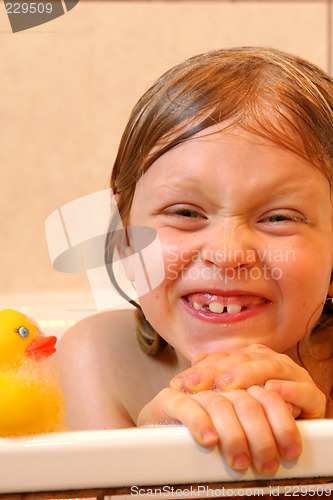 Image of Portrait with bath duck