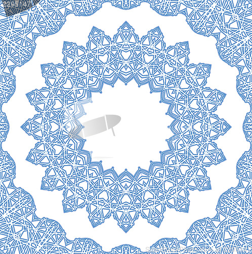 Image of Abstract blue pattern on white