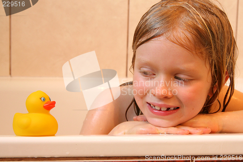 Image of Portrait with bath duck