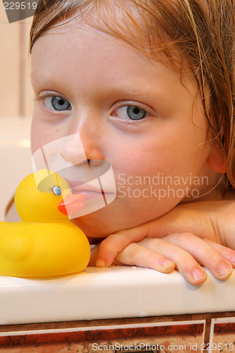 Image of Portrait with bath duck