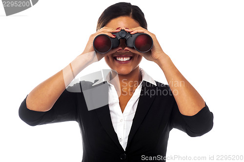 Image of Female executive eyeing on you