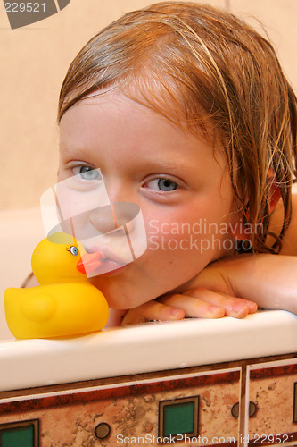 Image of Portrait with bath duck